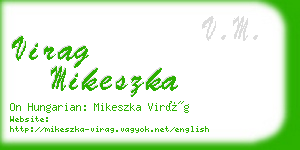 virag mikeszka business card